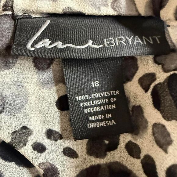 Lane Bryant Vintage Y2K Leopard Print Lace Trim Cami Top Sz 18 - Picture 5 of 8